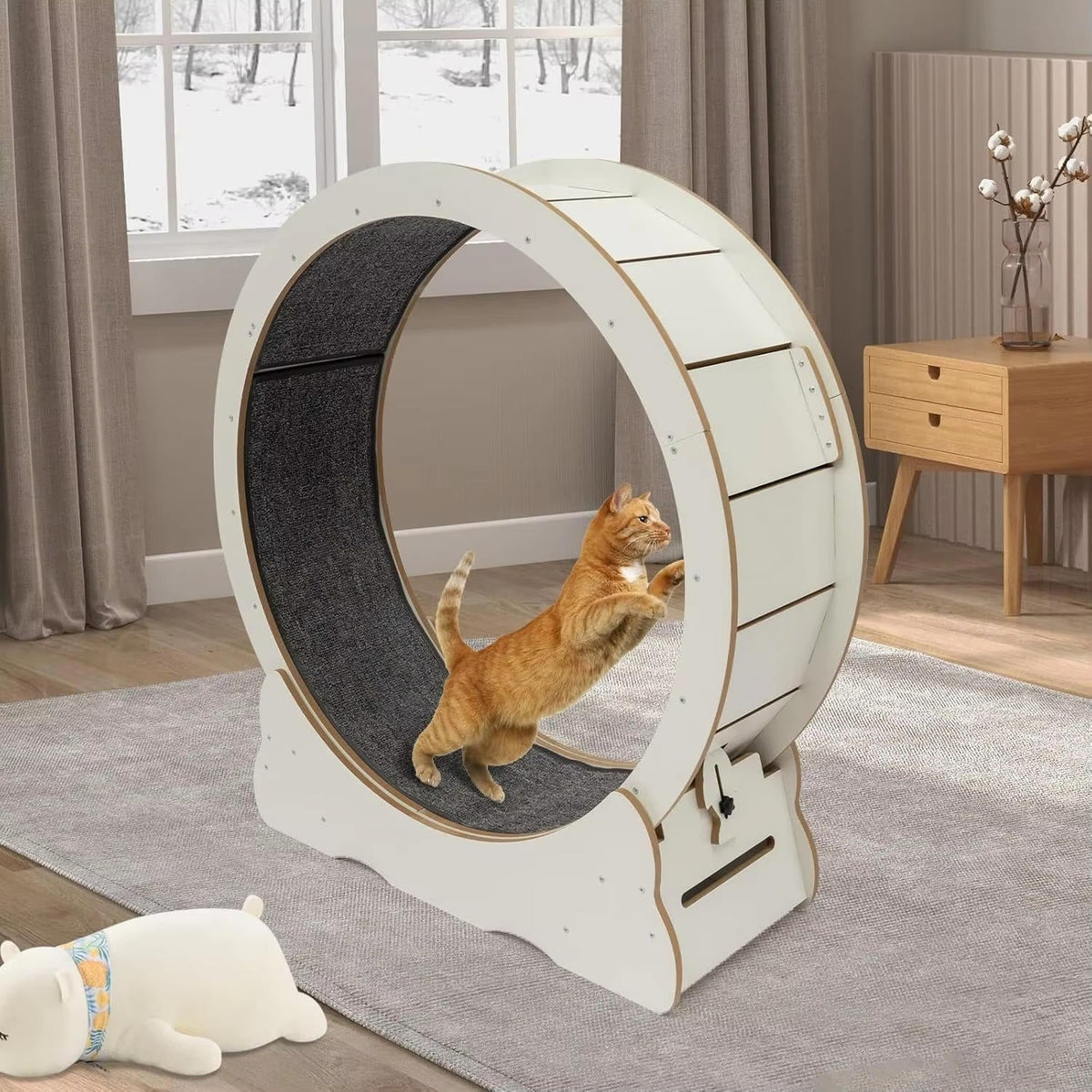 Cat Exercise Wheel - Indoor Cat Treadmill Running Wheel