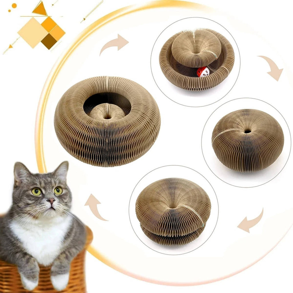 Cat Scratcher with Ball Track - Interactive Scratch Pad Toy