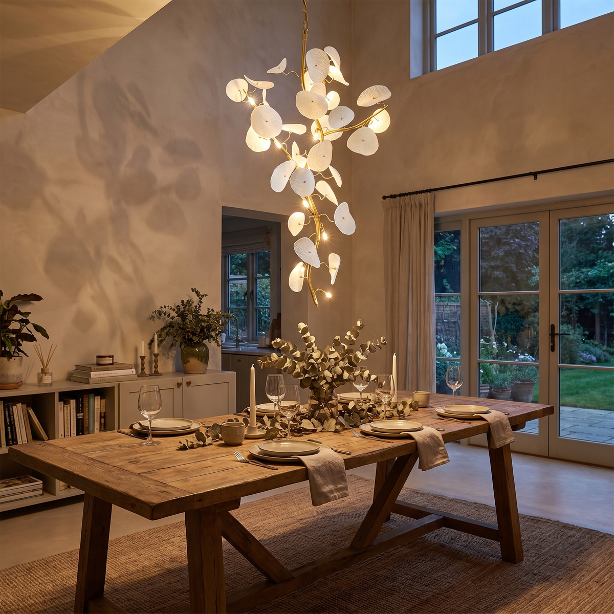 Lotus Leaf Stairs Chandelier