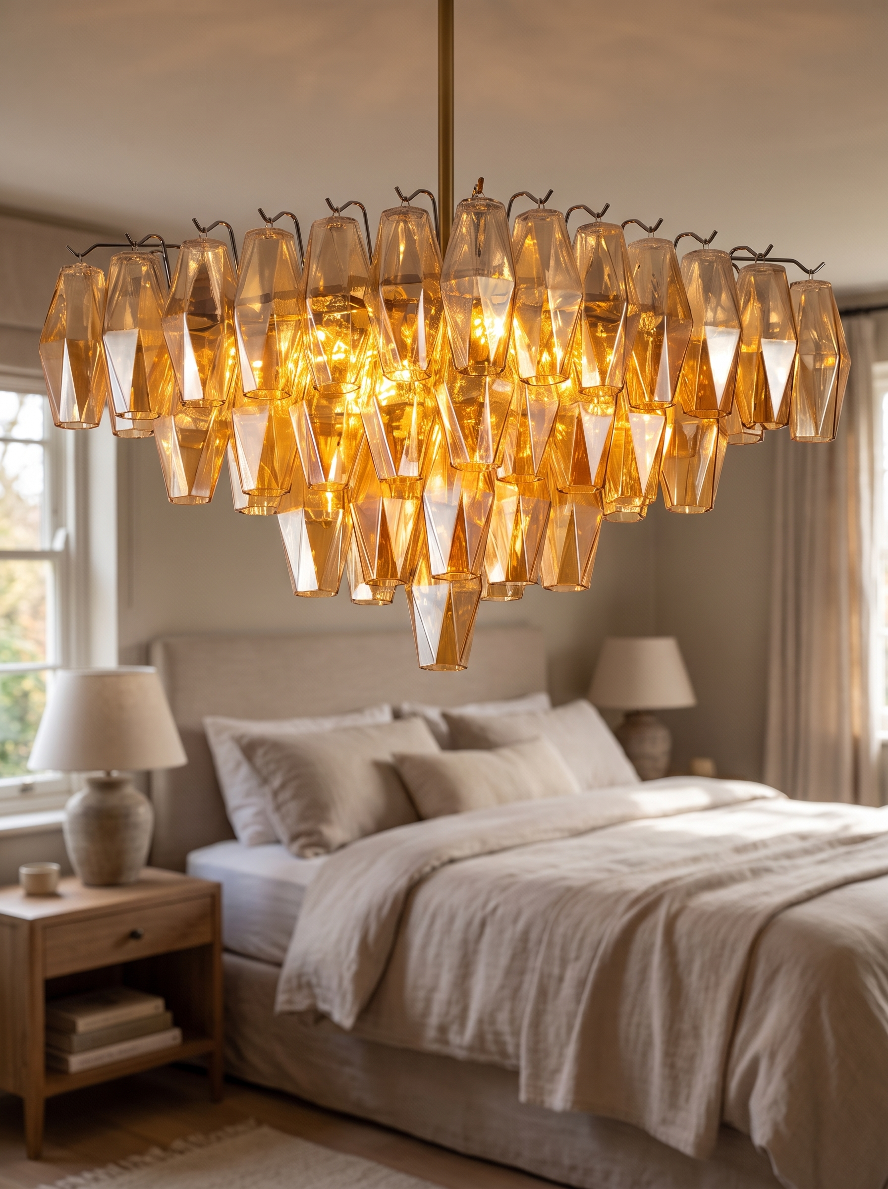 Elaren Chandelier in bedroom
