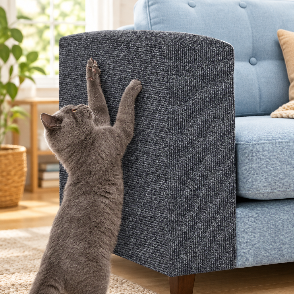 Cat Scratch Couch Guard Protector on a sofa