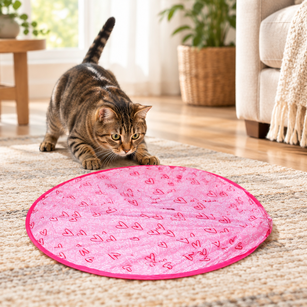 Simulated Interactive Hunting Cat Toy with a cat