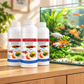 Fish Tank Cleaner Liquid next to an aquarium