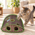 9-Hole Tunnel Cat Mice Game with a cat playing