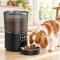 Automatic Smart Pet Feeder with a dog eating