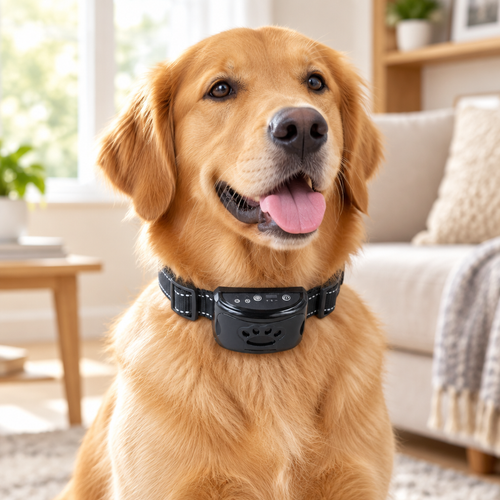 Anti-Bark Dog Collar worn by a dog