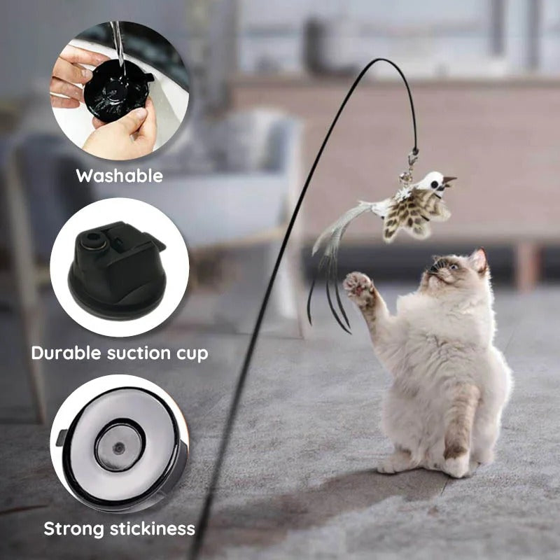 Simulated Bird Cat Toy Set - Interactive Cat Teaser Toy