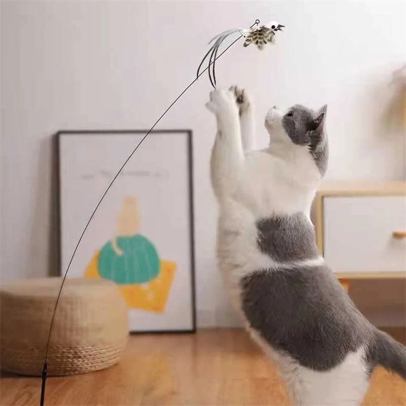 Simulated Bird Cat Toy Set - Interactive Cat Teaser Toy