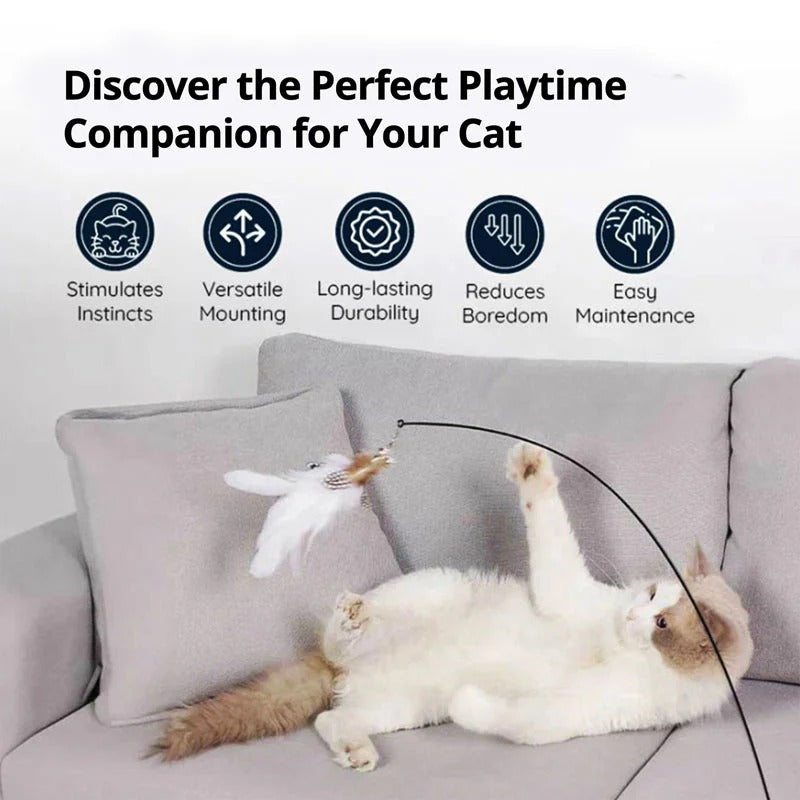 Simulated Bird Cat Toy Set - Interactive Cat Teaser Toy
