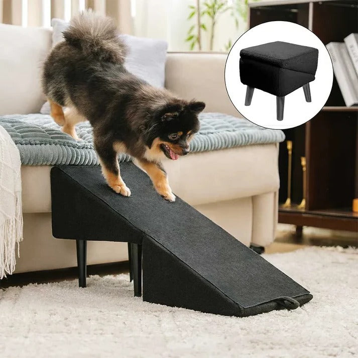 Dog Ramp for Bed - 2 in 1 Convertible Pet Stairs Step Stool