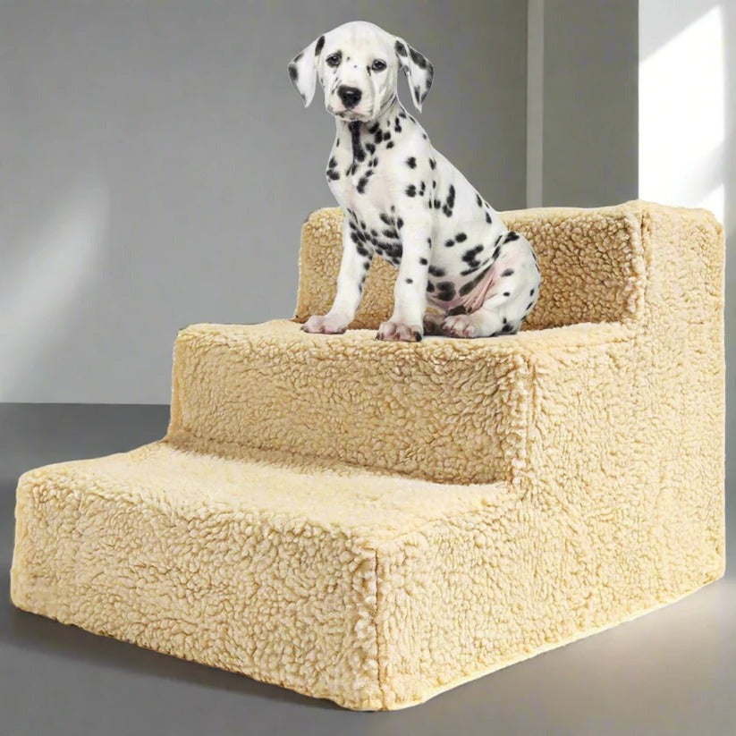 Dog Stairs for High Bed - 3 Step Portable Pet Steps