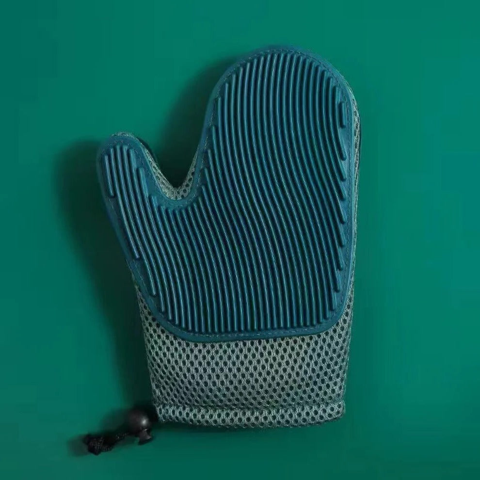 Cat Grooming Glove - 2 in 1 Pet Hair Deshedding Mitt