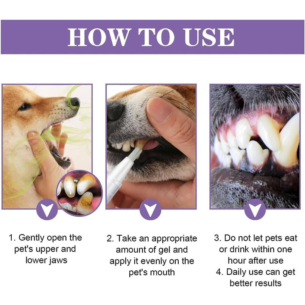 Dog Oral Gel 3 Pack - Dog Teeth and Gum Care Dental Gel