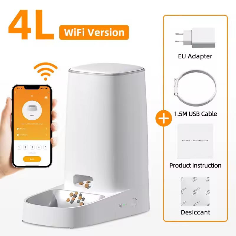 Automatic Cat Feeder - Timed Pet Food Dispenser for Cats