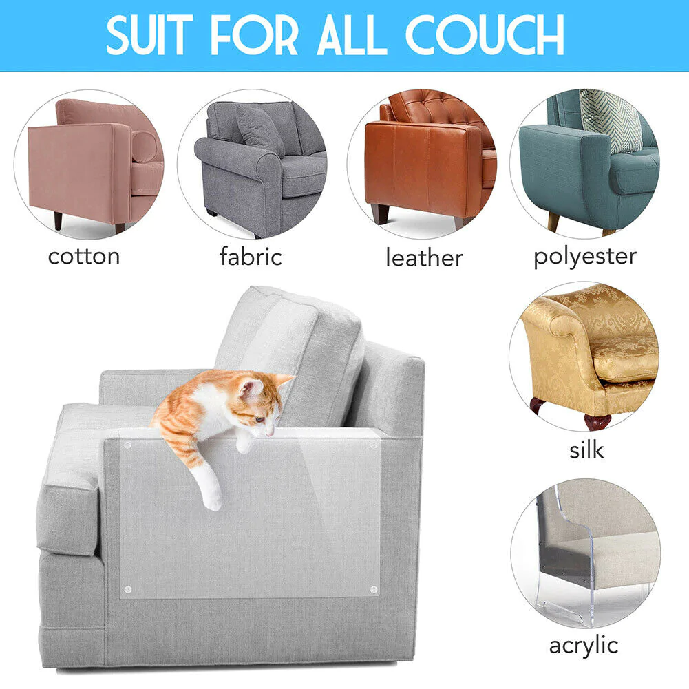 Cat Scratch Furniture Protector 8 Pack - Couch Guard Pads