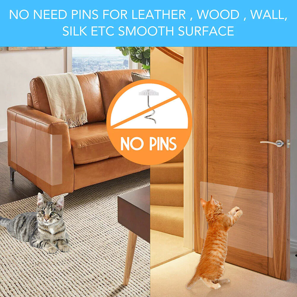 Cat Scratch Furniture Protector 8 Pack - Couch Guard Pads