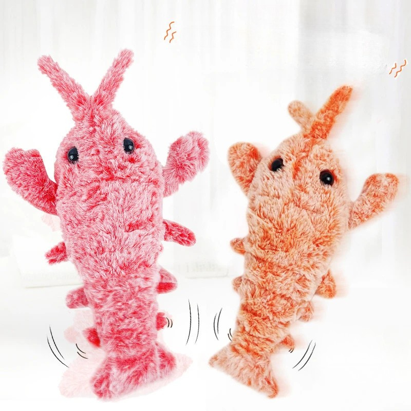Electric Jumping Shrimp Cat Toy - Interactive Moving Kicker