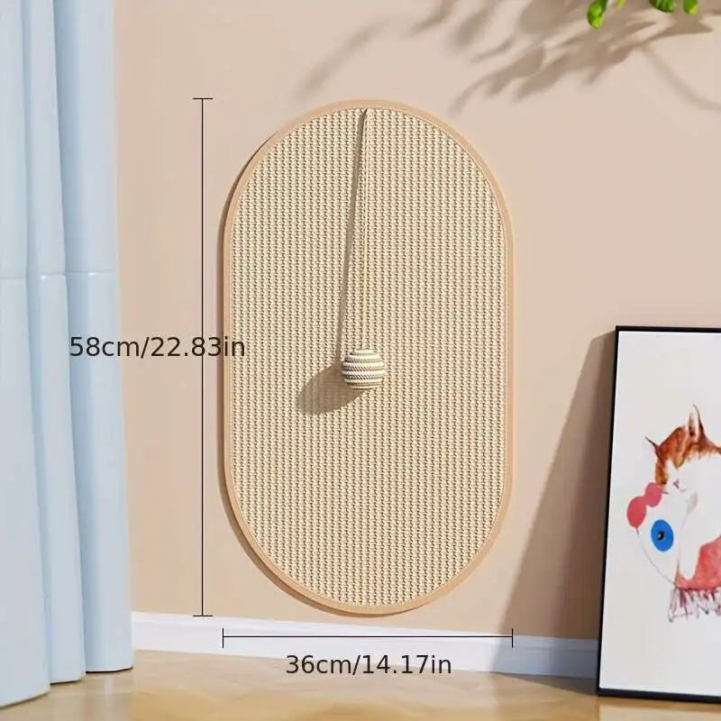 Wall Mounted Cat Scratcher - 3 in 1 Sisal Scratching Pad