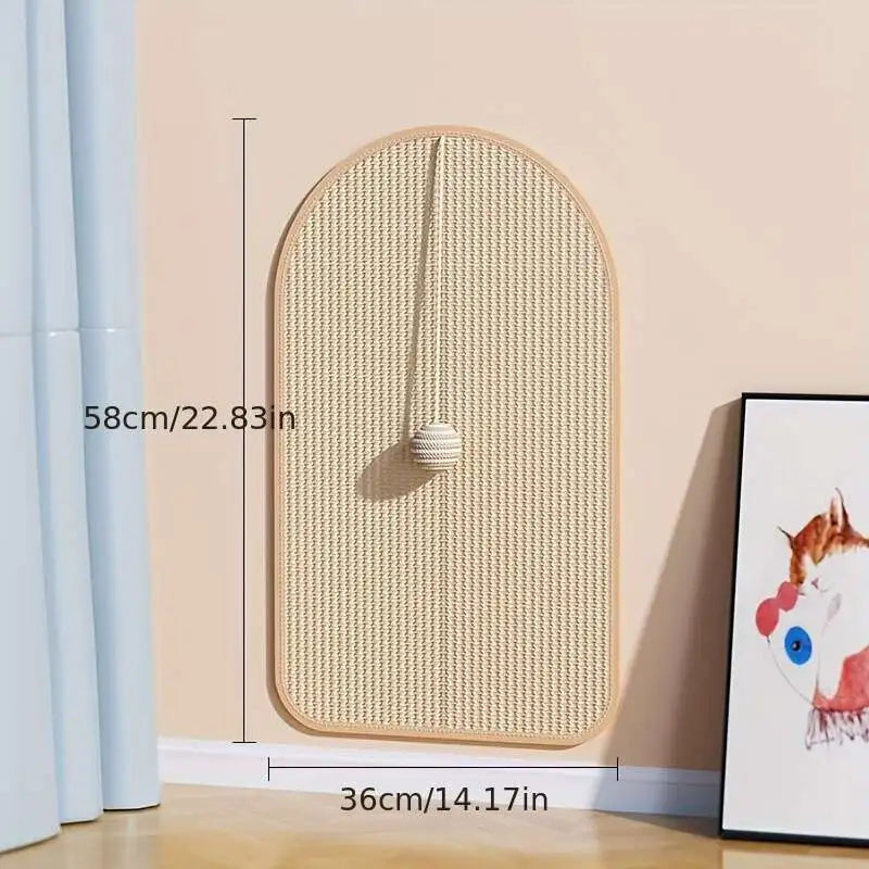 Wall Mounted Cat Scratcher - 3 in 1 Sisal Scratching Pad